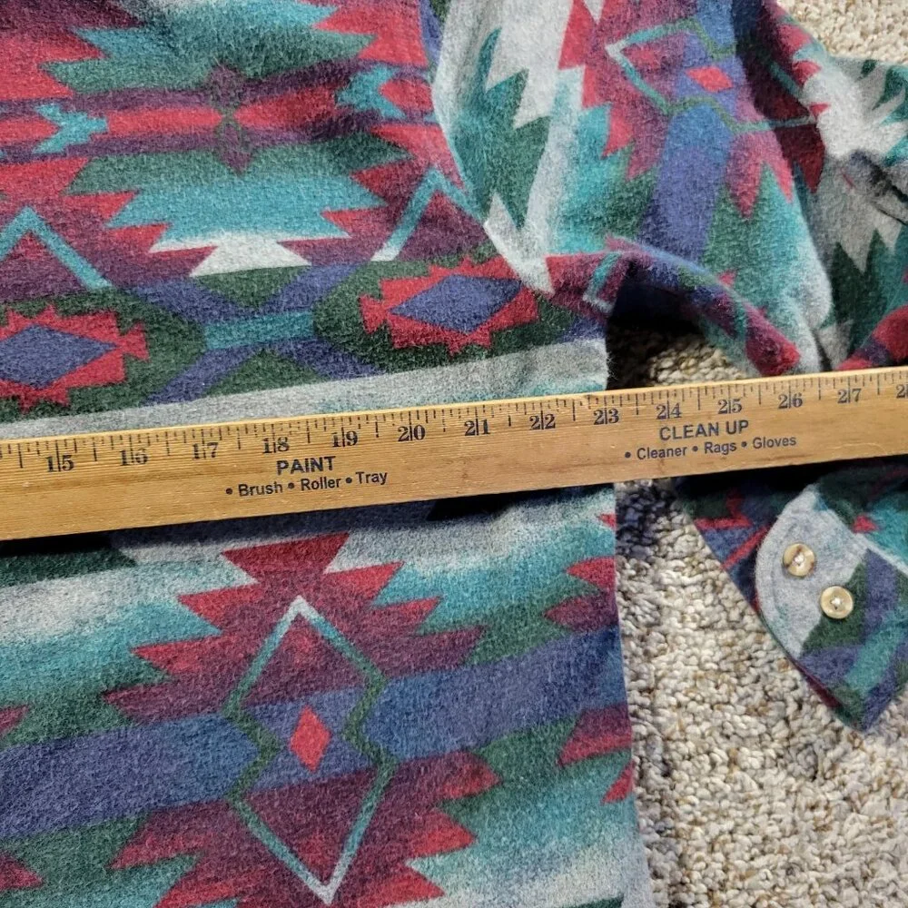 Cabela's Flannel Shirt Womens Large Multicolor Long Sleeve Aztec Southwestern - Picture 3 of 7